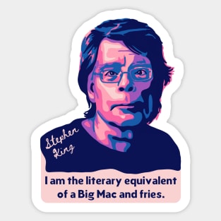 Stephen King Portrait and Quote Sticker